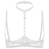 Kaerm Women's Lace Open-Bust Halter Bralette, XXL view 4