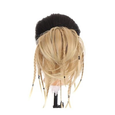 Synthetic Chignon Hairpiece with Braids for Straight Hair