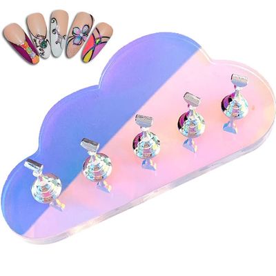 Lipfer Acrylic Nail Art Display Stand, Portable Nail Tip Holder