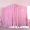 Double-Bed Canopy Mosquito Net for 6.6-Ft Bed, Pink-7, 2M/6 view 3