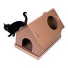 smiley pack Cat House 58 x 43 x 41 cm, Sturdy Corrugated Cardboard view 4