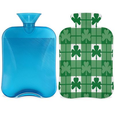 St. Patrick's Day Plaid Hot Water Bottle