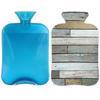 Vintage Wooden Hot Water Bottle with Plush Cover, 2 L view 1