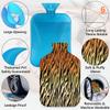2 L Hot Water Bottle with Tiger-Leopard Pattern and Fleece Cover view 3