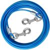 HaiYUAN Dog Tie-Out Cable, 3.5 m, 5.1 m, 6.1 m, 25.3 m, Blue Steel Cable with Durable Clips view 1