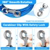 HaiYUAN Dog Tie-Out Cable, 3.5 m, 5.1 m, 6.1 m, 25.3 m, Blue Steel Cable with Durable Clips view 2
