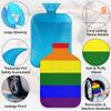 LGBT Pride Hot Water Bottle with Rainbow Flag, 2 L, Fleece Cover view 3