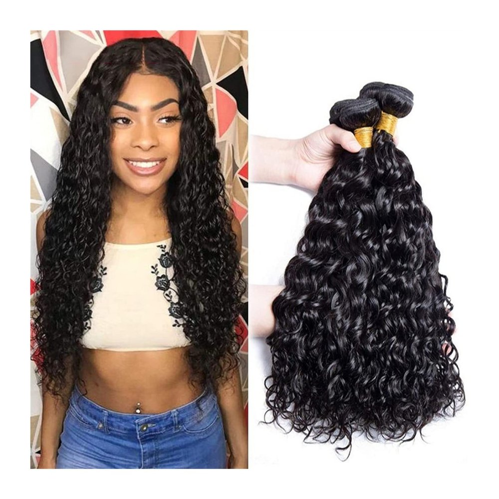 Unprocessed Malaysian Virgin Human Hair Water Wave Bundles, 12–40 in