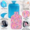 Pink Donut Candy Hot Water Bottle with Soft Cover, 2 L view 3