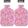 Pink Donut Candy Hot Water Bottle with Soft Cover, 2 L view 4