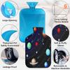 2 L Hot Water Bottle with Solar System Pattern and Soft Cover view 3