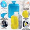 Modern Hot Water Bottle with Soft Fleece Cover, 2 L, Oil-Painting Design view 3