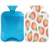 Hot Water Bottle with Soft Cover, 2 L, Peach-Pink Pattern view 1