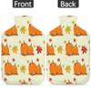 Pumpkin Hot Water Bottle with Soft Cover, 2 L view 4