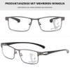 Lanomi Photochromic Progressive Multifocal Reading Glasses, Blue-Light Filter, UV400, Gunmetal, +2.0 view 3