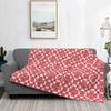 3D-Printed Embroidered Blanket, Warm Flannel, Bohemian Geometric Design, for Bed or Travel, Queen view 1
