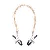ROLOL Long Metal Nipple Clamps with Gold Chain - 1 Pair view 1