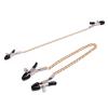 ROLOL Long Metal Nipple Clamps with Gold Chain - 1 Pair view 3