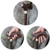 SEVEEZ Wooden Walking Cane for Older Adults, Ergonomic Handle, Non-Slip, Lightweight, Dark Brown, 87 cm view 3