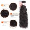 Brazilian Virgin Kinky Curly Human Hair Bundles, 1/3/4 Pieces, Natural Black view 3