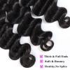 Brazilian Virgin Human Hair Loose Wave Bundles, 3/4 Pieces, Unprocessed Remy Hair Extensions (Natural Color) (S view 4