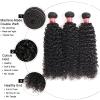Malaysian Remy Kinky Curly Human Hair Bundles with 4×4 Closure, 10–28 in view 4