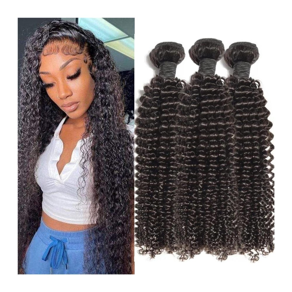 Brazilian Kinky Curly Virgin Human Hair Bundles, 1/3/4 Pieces