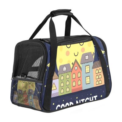 Pet Carrier Bag, Moon Castle Good Night, Soft-Sided, Foldable, Airline-Approved