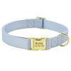 Personalized Engraved Pet Collar with Nameplate for Dogs and Cats, Blue, Size S (XS–L) view 1