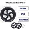 GHARAZ 12-Inch Manual Wheelchair Rear Wheel, 12 x 1.75, Non-Pneumatic, Anti-Slip (Black, 1 pc) view 2
