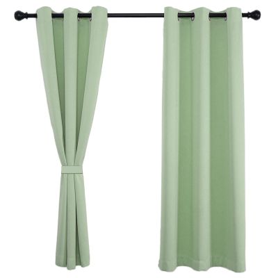 Privacy Blackout Curtain 120 x 200 cm (H x W), Grommet Panel, Soft and Lightweight, Green, 1 Piece