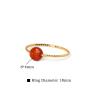Faceted Crystal Ring - Red Agate view 2