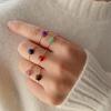 Faceted Crystal Ring - Red Agate view 3