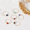 Faceted Crystal Ring - Red Agate view 4