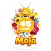 Maya the Bee 45th Anniversary Cake Topper, Round, 16–38 cm (18 cm) view 1