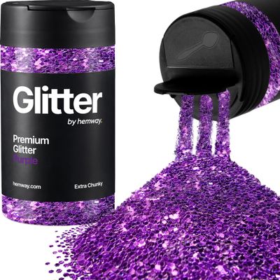 Hemway Purple Extra Chunky Glitter, 115 g/4.1 oz