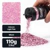 Hemway Chunky Glitter 105g/3.7oz Mixed Craft Glitter Powder, Sequins and Metallic Flakes for Nail Art, Body, Face, Eyes, Hair, Festivals, Epoxy Resin, Tumblers, Crafts and Parties – Unicorn Light Pink Mix view 2