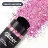 Hemway Chunky Glitter 105g/3.7oz Mixed Craft Glitter Powder, Sequins and Metallic Flakes for Nail Art, Body, Face, Eyes, Hair, Festivals, Epoxy Resin, Tumblers, Crafts and Parties – Unicorn Light Pink Mix view 4