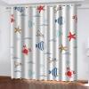 BOVZOX 3D Blackout Curtains, 2-Pack, 132 x 210 cm, Colorful Cartoon and Goldfish Print view 1