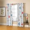 BOVZOX 3D Blackout Curtains, 2-Pack, 132 x 210 cm, Colorful Cartoon and Goldfish Print view 3