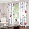 BOVZOX 3D Blackout Curtains, 2-Pack, 132 x 210 cm, Colorful Cartoon and Goldfish Print view 4