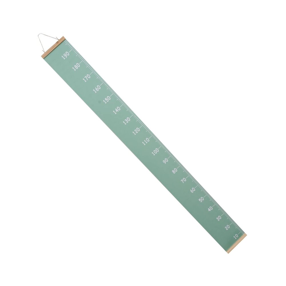 Kids' Height Chart Wall Hanging Ruler, Canvas and Wood, Green