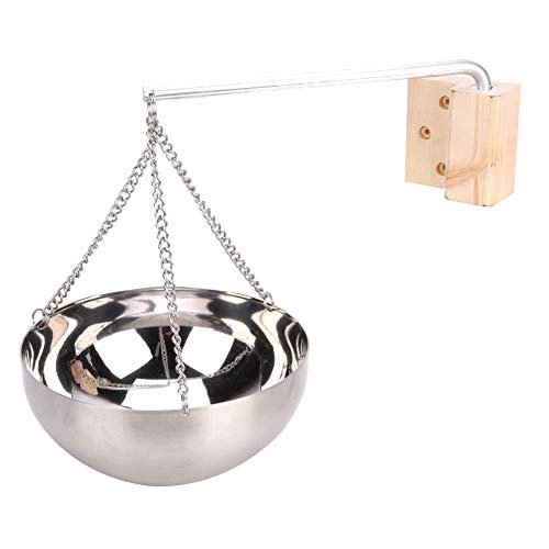 Akozon 20 cm Stainless Steel Sauna Aromatherapy Bowl with Holder