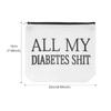 ALLY-MAGIC Y4ALLLXB Funny Diabetes Travel Bag with "All My Diabetes Shit" Print, Diabetes Tote Bag, Gift for Diabetics, Emergency Patients, 9.8 x 7.5 view 2