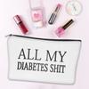 ALLY-MAGIC Y4ALLLXB Funny Diabetes Travel Bag with "All My Diabetes Shit" Print, Diabetes Tote Bag, Gift for Diabetics, Emergency Patients, 9.8 x 7.5 view 3