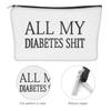 ALLY-MAGIC Y4ALLLXB Funny Diabetes Travel Bag with "All My Diabetes Shit" Print, Diabetes Tote Bag, Gift for Diabetics, Emergency Patients, 9.8 x 7.5 view 4