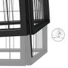 vidaXL 32-Piece Black Steel Dog Playpen 100 x 50 cm view 3