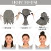 Hoteam Flexible Ponytail Holders for Thick, Curly Hair and Dreadlocks, Black, Gray and Brown view 3