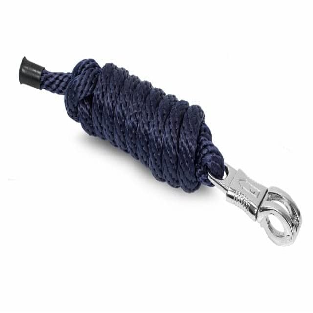 START 2 m Horse Lead Rope, Sturdy Tethering Rope with Panic Snap or Carabiner, Tear- and Weather-Resistant (Navy Blue, Panic Snap)