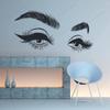 Eyelashes Wall Decal, Eyes and Eyebrows Wall Art, 57 x 28 cm view 1